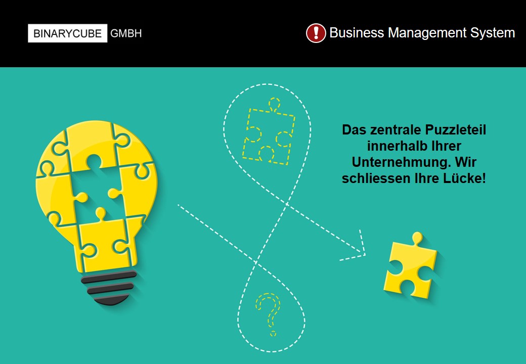 BINARYCUBE GMBH - Rüchligweg 55 - 4125 Riehen – Basel  - Schweiz // Vollumfängliche Informatiklösungen / ERP / CRM / Applikationen / Datenbanken / Konzeptionierung / Gesamt-Koordinationen / Erhaltungsplanung / Ingenieurwesen / Netzwerk / Software-Entwicklung / Schulungen / Projektportfolio / Infrastruktur-Koordination / GIS / Schnittstellen und weiteres